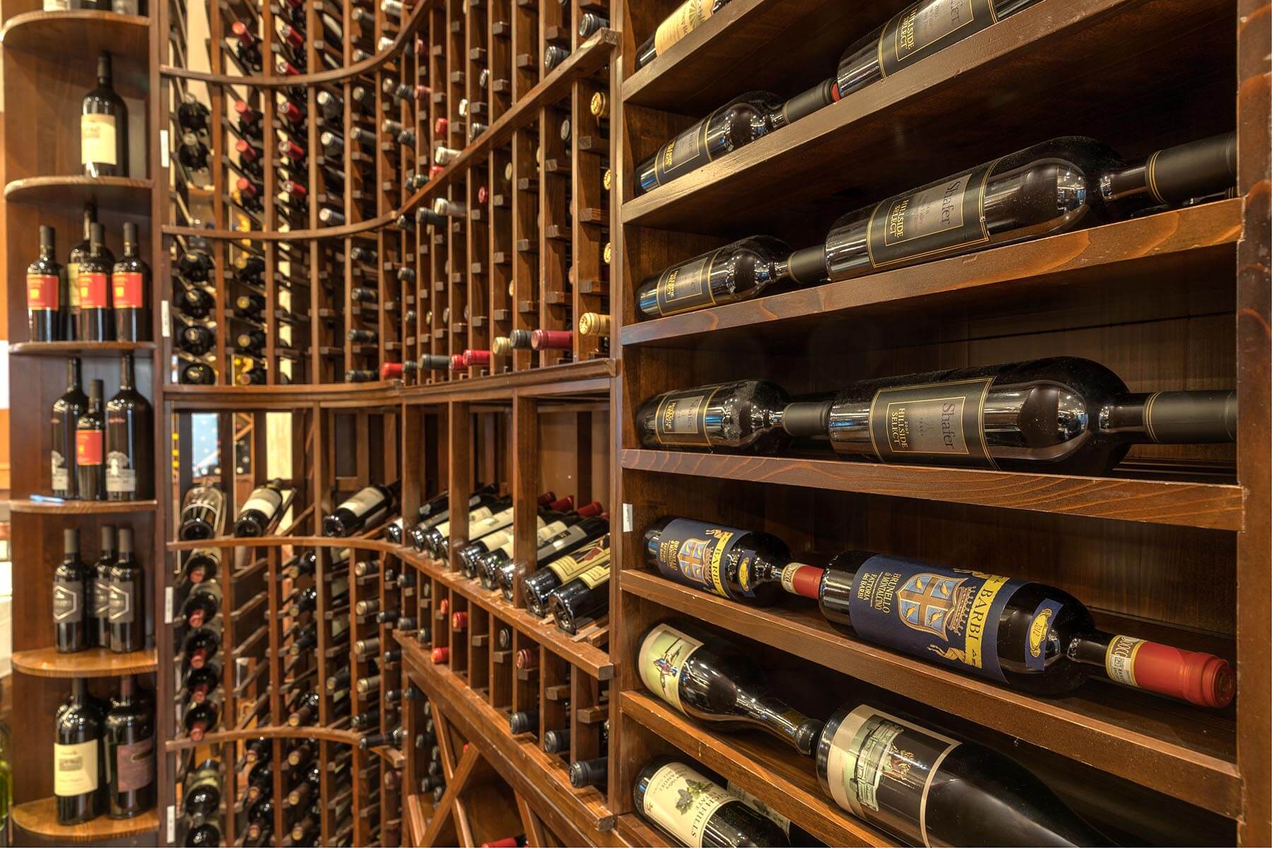 photo of wines rack